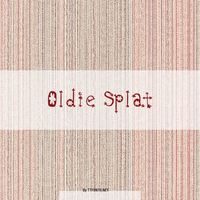 Oldie Splat example